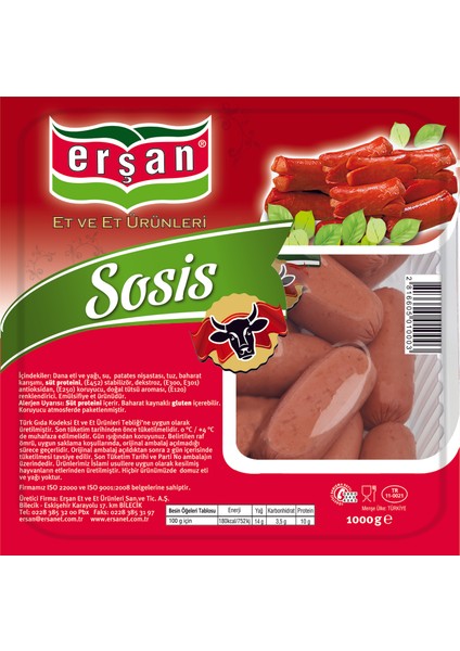 Dana Kokteyl Sosis 1 kg