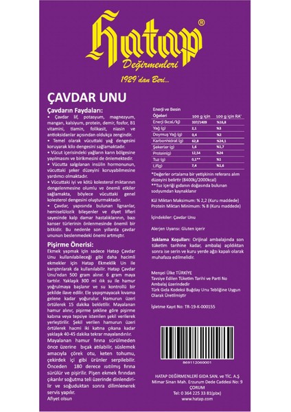 Çavdar Unu 5 x 1 kg