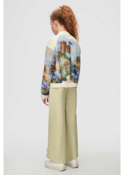 38812 Kız Çocuk Krem-Mavi Forest Ceket modelleri