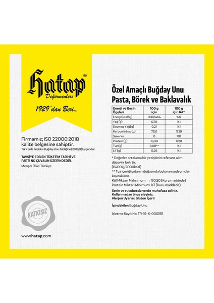 Lüks Un 6 x 1 kg + Çok Amaçlı Un 6 x 1 kg Avanatajlı Paket