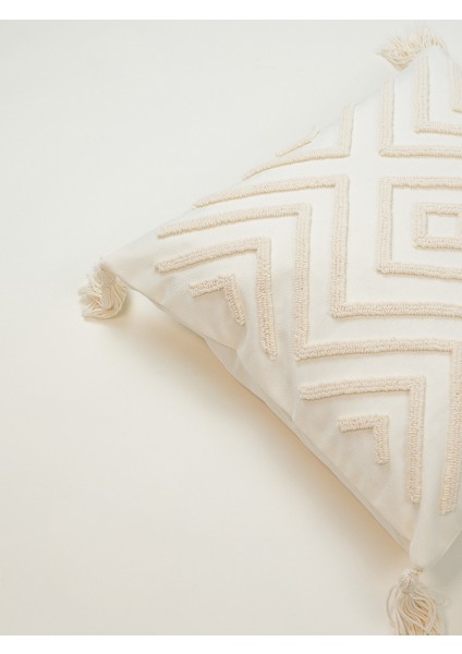 BOHO DIAMOND - Dokulu Punch Kırlent Kılıfı - Kırık Beyaz fiyatları