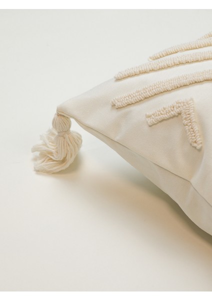 BOHO DIAMOND - Dokulu Punch Kırlent Kılıfı - Kırık Beyaz modelleri