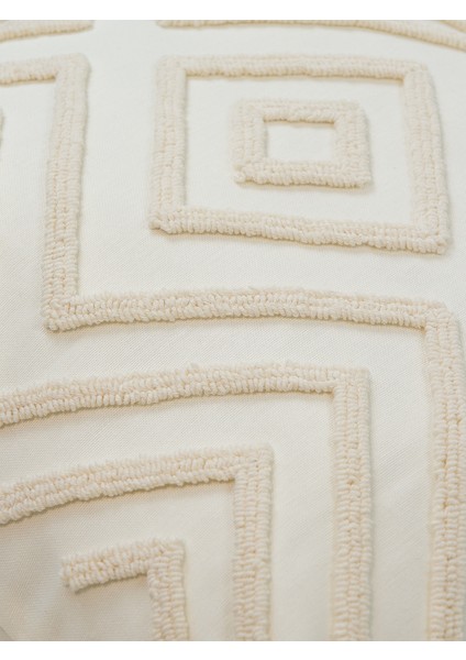 BOHO DIAMOND - Dokulu Punch Kırlent Kılıfı - Kırık Beyaz fırsatları