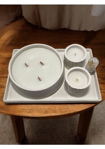 Özel Tasarım Dekoratif 3'lü Lavanta Kokulu Soya Wax Mum Seti fiyatları