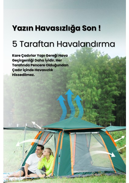 4 Kişilik Tam Otamatik Tenteli Kamp Çadırı Portatif Anti-Uv Outdoor Plaj Piknik Çadırı fırsatları