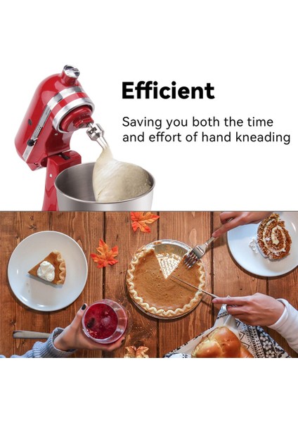 Spiral Kaplamalı Hamur Kancası, Kitchenaid 5K7SDH Spiralizer Ka 7qt 5KSM7580X 5KSM7586P 5KSM7990 5KSM8990 Için Metal Hamur Kancası (Yurt Dışından)