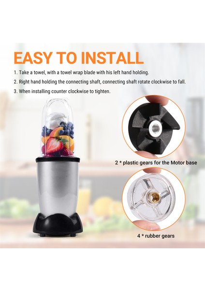 Magic Blender MB1001 250W Bıçak Dişlisi Yedek Parçası Için Uyumlu Temel Dişli (Yurt Dışından)