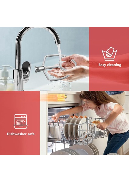Kitchenaid 5 Plus ve 600 Serisi Mikser Için 5 ve 6 Quart Mikser Için Paslanmaz Çelik Profesyonel Hamur Kancası ve Karıştırma Kabı (Yurt Dışından)