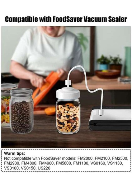Kavanoz Vakumlama Makinesi Kiti - Kavanoz Vakumlama Makinesi Foodsaver Vakumlama Makinesiyle Uyumlu (Yurt Dışından)