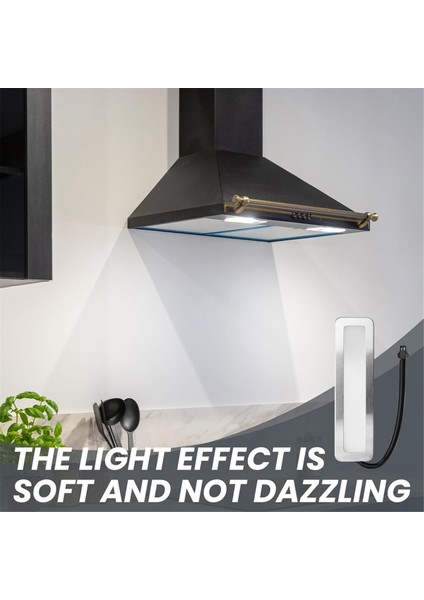 Davlumbaz Ampulleri, 120MM LED Ocak Işığı 1.5W Dikdörtgen Duman Havalandırma Lambası, Dc 12V Beyaz Sm Soket-Erkek-Buzlu (Yurt Dışından)