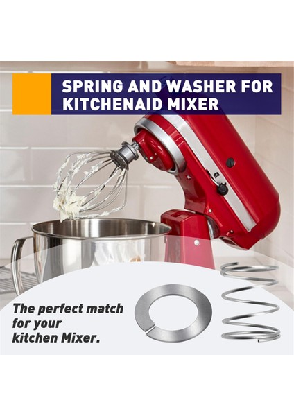 Kitchenaid Mikserler Için 8 Paket Yay ve Rondela - Kitchenaid Stand Mikser 3.5/4/5/6/7qt Için Paslanmaz Çelik Yedek Parçalar (Yurt Dışından)