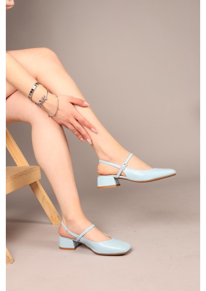 SASARA Taş Tokalı Arkası Açık Babet MAVİ fiyatları