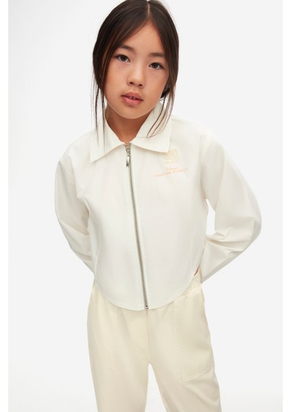 38825 Kız Çocuk Ekru Voıce Ceket