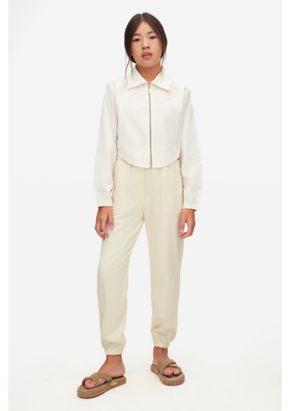 38825 Kız Çocuk Ekru Voıce Ceket modelleri