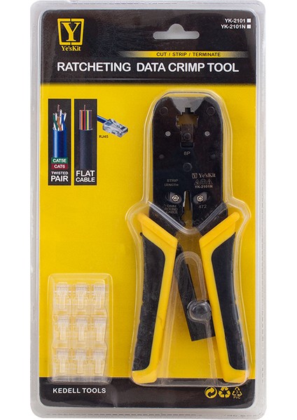 YK-2101N Rj 45 * Flat Kablo Sıkma Pensesi