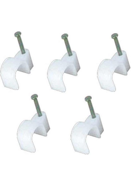 1 Numara Çivili 4 mm Kroşe (100LÜ Poşet)(Kordon Kabloları Için)