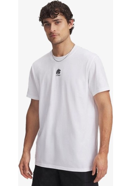 Curry Hvyweight Logo Erkek Beyaz T-Shirt 1387107-100