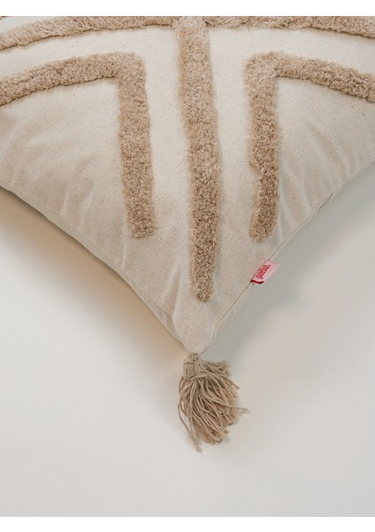 EARTH LINES - Dokulu Punch Kırlent Kılıfı – Bej indirimleri