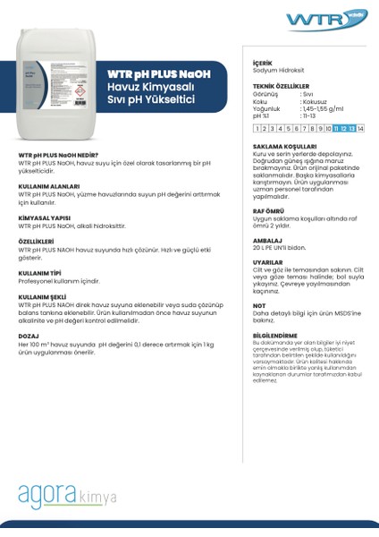 Ph Plus Sıvı Naoh 20 L Sıvı pH Yükseltici fiyatları