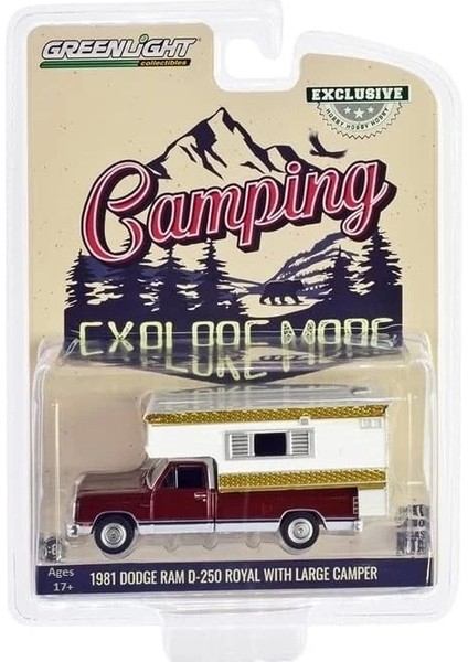 1:64 1981 Dodge Ram D-250 Royal With Large Camper