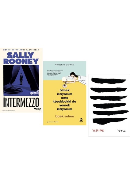 Sally Rooney + Olmek Istiyorum Ama Ttookbokki De Yemek Istiyorum + Yasamak = 3 Set