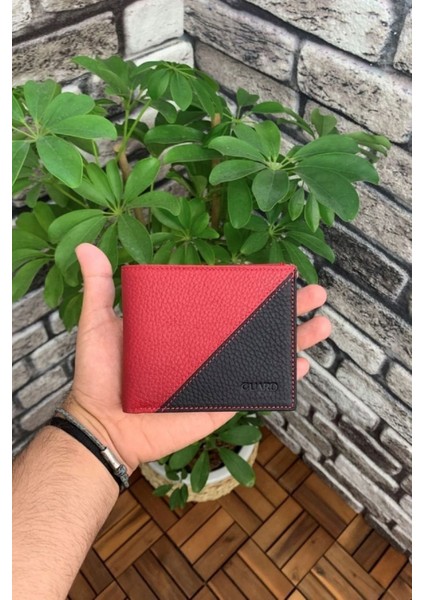 Deri Mat Gül Kurusu/bordo Yatay Erkek Cüzdanı (T896)