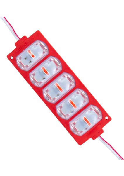 Modül LED 12V 4W Kırmızı 3030 10 x 53.8mm IP65 260-280LM 180 Derece (4887)