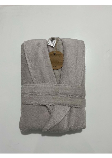 Casual Şalyaka Bornoz Gri L