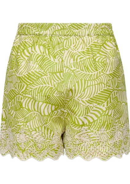 Onllou Lıfe Emb Loose Shorts Wvn Açık Yeşil fiyatları