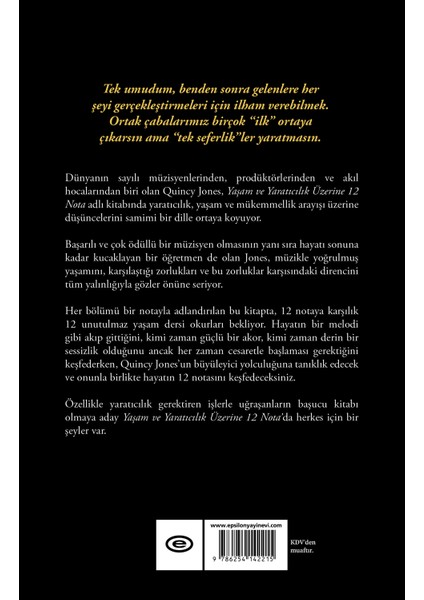 Yaşam ve Yaratıcılık Üzerine 12 Nota - Quincy Jones