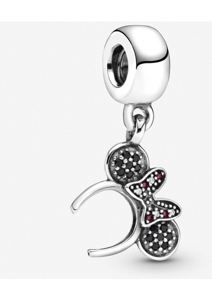 Minnie Kurdele Taç Gümüş Sallantılı Charm NUR-CH00014