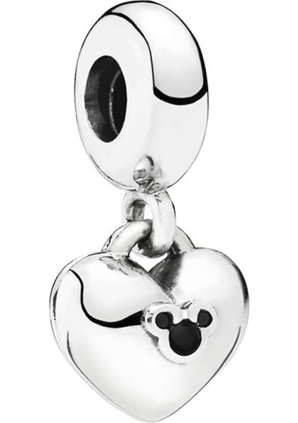 Mickey & Minnie Mouse Kalp Gümüş Sallantılı Charm NUR-CH00013 fiyatları