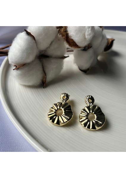 Olips Gold Çelik Küpe