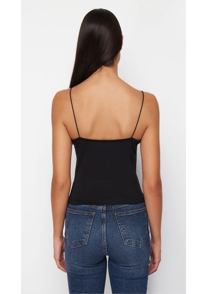Kadın Ip Askılı 2'li Örme Bluz Paketi E25T0017T