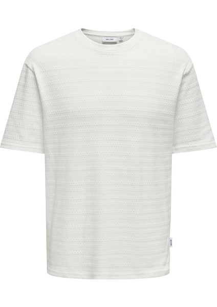 Only&sons 22031761 Erkek Tshirt - Ekru