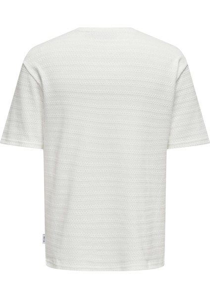 Only&sons 22031761 Erkek Tshirt - Ekru