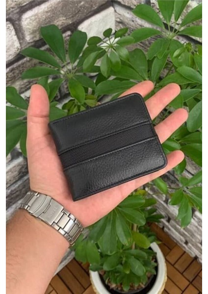 Deri Taba Spor Şeritli Erkek Cüzdanı (T210)