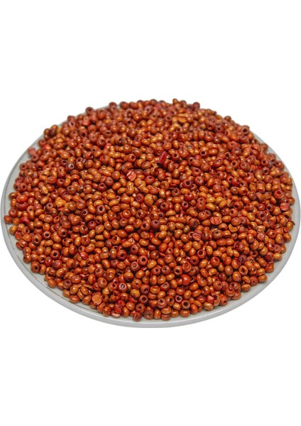 2 mm Kiremit Rengi Ahşap Boncuk 45 gr