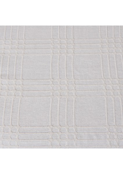 Soft Püsküllü Koltuk Örtüsü - Ekru - 90X210 cm