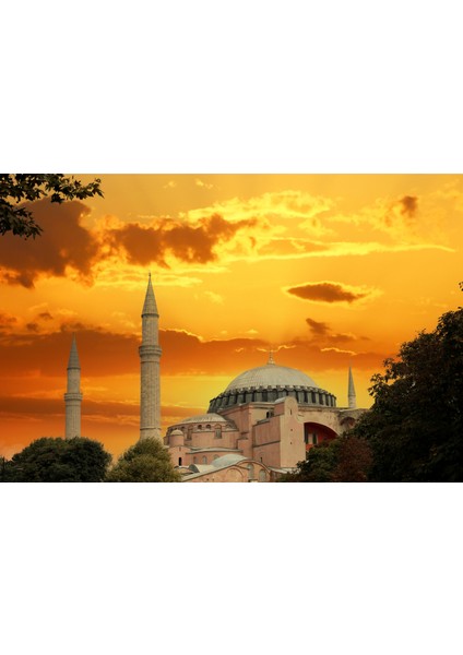 Dini Cami Ayasofya-I Kebir Cami-I Kanvas Tablo
