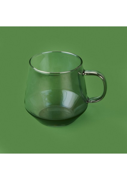 Borosilikat Cam Kupa - Gri - 420 ml