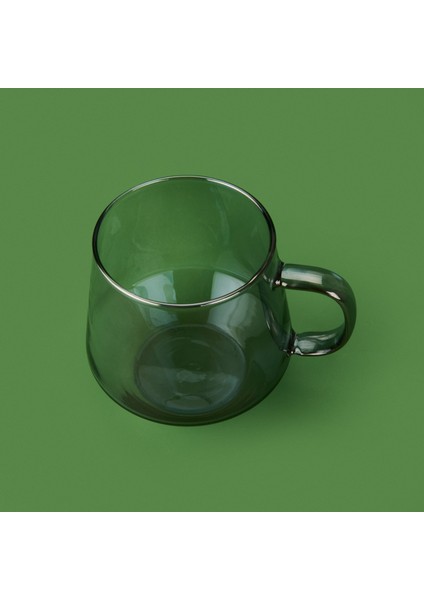 Borosilikat Cam Kupa - Gri - 420 ml