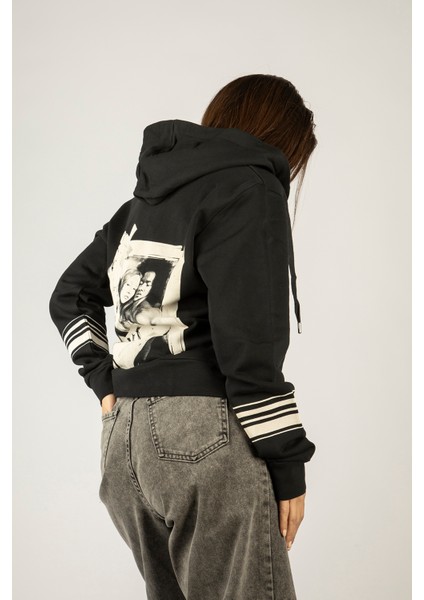 Wake Up Fermuarlı Kapüşonlu Unisex Sweatshirt - Siyah Street Baskılı fiyatları