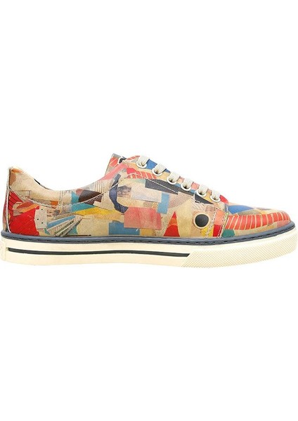 Kadın Vegan Deri Çok Renkli Sneakers - Hi Fish Tasarım fırsatları