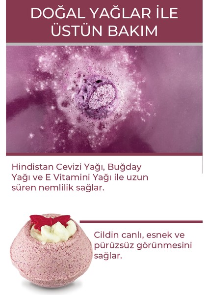 Sugar Plum Köpüren Banyo Topu Nem Bombası Banyo Bombası 160 gr - Pink On My Palm fiyatları