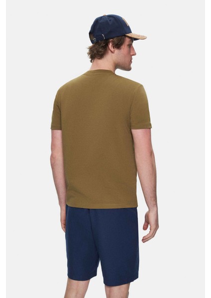 Fabıo Açık Pembe Bisiklet Yaka Baskılı Standard Fit Erkek Tshirt