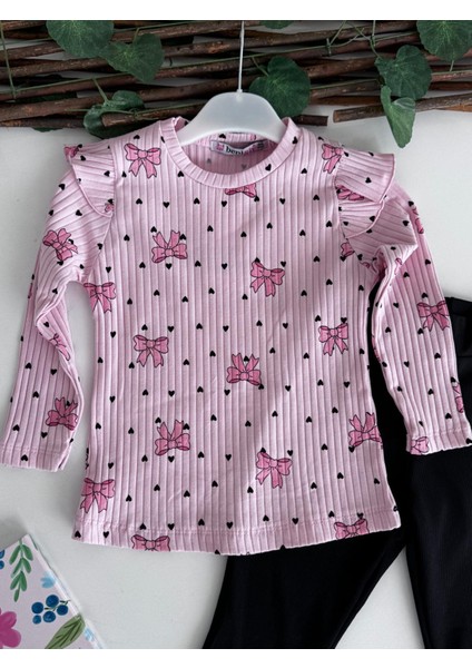 Omuz Fırfırlı Fitilli Ispanyol Paça Leopar Kız Ikili Takım indirimleri