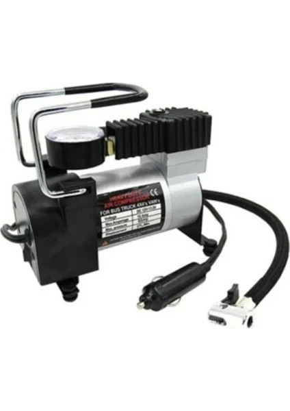 Profesyonel 150PSI Metal Oto Araç Hava Kompresörü 12V Oto Lastik Pompası Araba Bisiklet