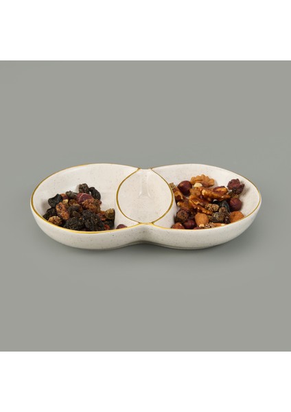 3 Bölmeli Sosluk Çerezlik - Krem - 13X21 cm fiyatları