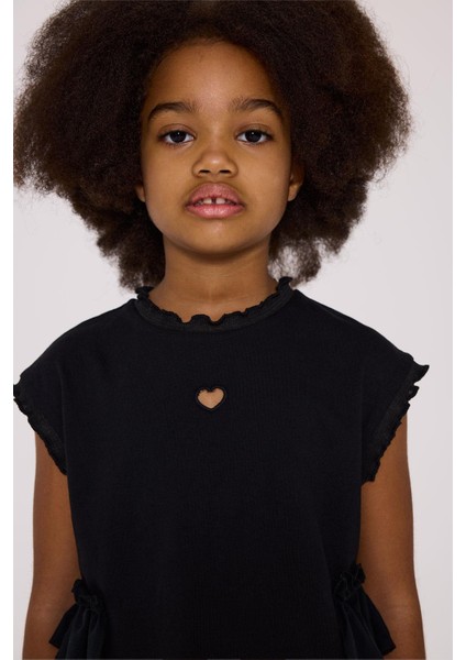 Bg Store Kız Çocuk Siyah Tshirt modelleri